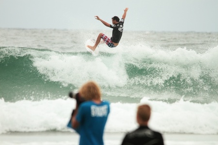 COOLANGATTA, AUSTRALIA - MAR 03 : Quicksilver  Pro ASP World Tour, Jodry Smith during expression session March 03, 2012 in Coolangatta, Australiaのeditorial素材