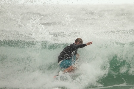 COOLANGATTA, AUSTRALIA - MAR 03 : Quicksilver  Pro ASP World Tour, Josh Kerr during expression session March 03, 2012 in Coolangatta, Australia のeditorial素材