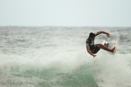COOLANGATTA, AUSTRALIA - MAR 03 : Quicksilver  Pro ASP World Tour, Gabriel Medina during expression session March 03, 2012 in Coolangatta, Australia のeditorial素材