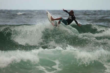 Foto de COOLANGATTA, AUSTRALIA - MAR 03 : Quicksilver  Pro ASP World Tour, Josh Kerr during expression session March 03, 2012 in Coolangatta, Australia  - Imagen libre de derechos