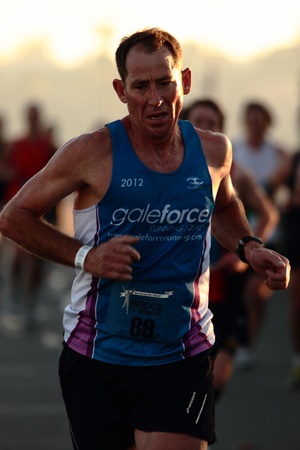 BRISBANE, AUSTRALIA - SEPTEMBER 02 : Christopher Love runners  participating in the Bridge to Brisbane charity fun run on September 02, 2012 in Brisbane, Australiaのeditorial素材