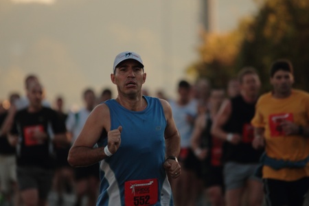 BRISBANE, AUSTRALIA - SEPTEMBER 02 : Unidentified runners  participating in the "Bridge to Brisbane" charity fun run on September 02, 2012 in Brisbane, Australiaのeditorial素材