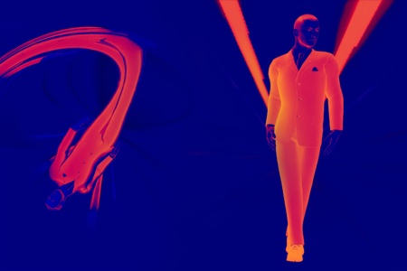 3d render  young modern business man concept false colour image の写真素材