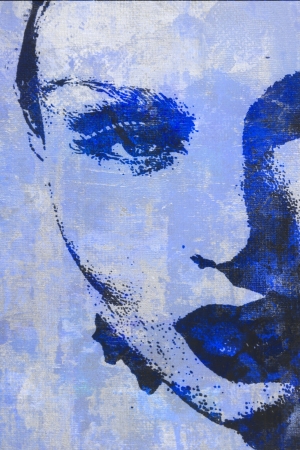 original oil painting of woman on canvas ideal for giclee printsの写真素材