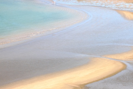 Idyllic beach showing Whitsunday blue water Smalleys Beach and Beachcomber Cove area Cape Hillsborough national park queensland australiaの写真素材
