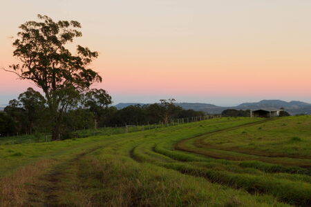 rural australia farmland bush scene toowoomba darling downsの写真素材