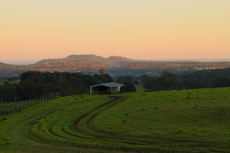 rural australia farmland bush scene toowoomba darling downsの写真素材