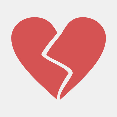 Icon broken heart. Valentine day celebration elements. Icons in flat style. Good for prints,...