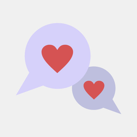 Icon love chat. Valentine day celebration elements. Icons in flat style. Good for prints, posters, ,...