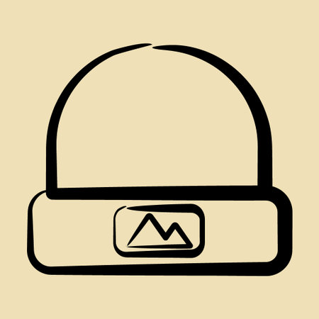 Icon cap. Camping and adventure elements. Icons in hand drawn style. Good for prints, posters, ,...