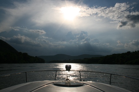 On the river Danubeの写真素材