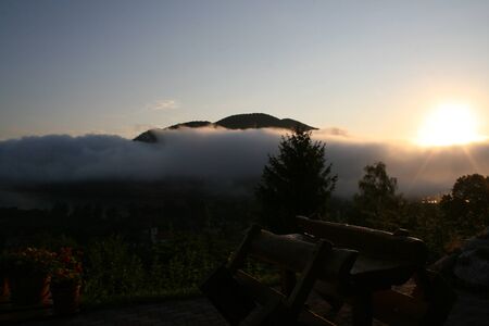 Sunrise at Pilis Mountains - Hungaryの写真素材