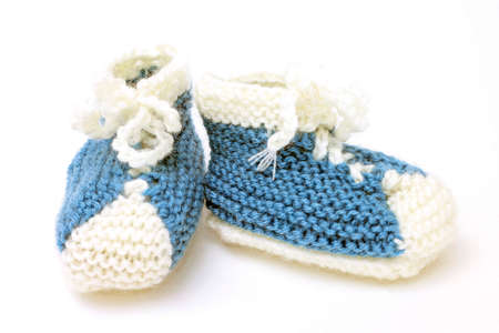Image of funny little booties as sneakers, close-up