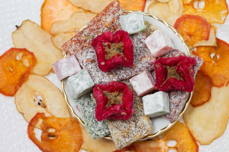 Studio photo of Turkish sweets, close-up