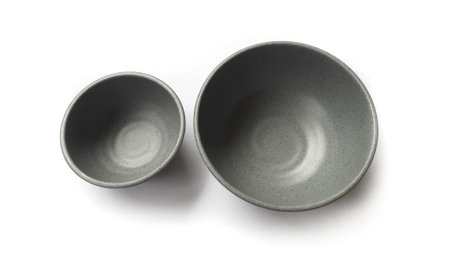 Ceramic bowl isolated on white background. Clipping path included.の写真素材