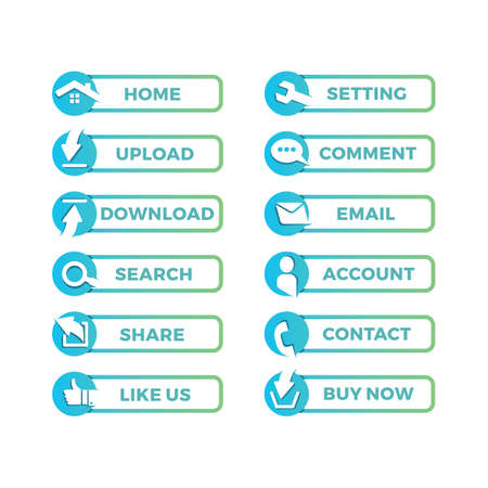 Web Button Setのイラスト素材