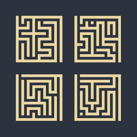 Labyrinth pattern designのイラスト素材