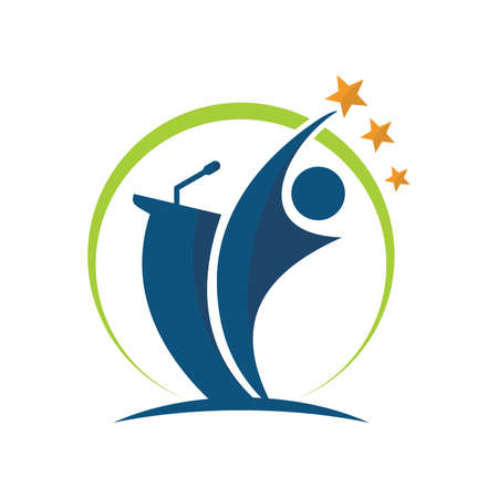 Public speaker iconのイラスト素材