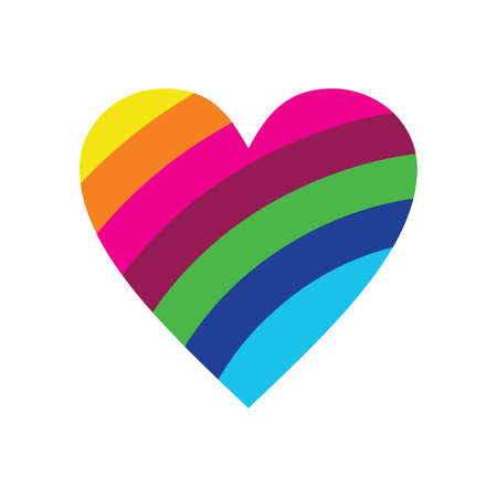 Rainbow Heartのイラスト素材