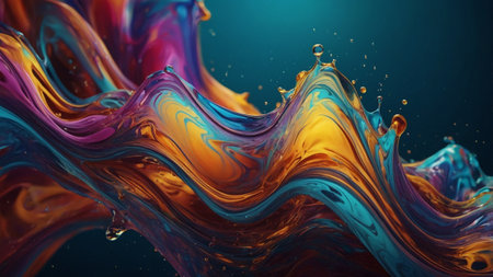 Interwoven strands of magenta, orange, and cyan create an intricate, flowing, and abstract web-like structure in a softly lit, captivating display,の素材