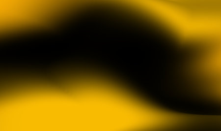abstract black and yellow background with some smooth lines in it.の写真素材