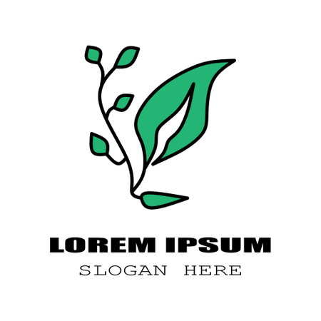 green eco friendly logoのイラスト素材