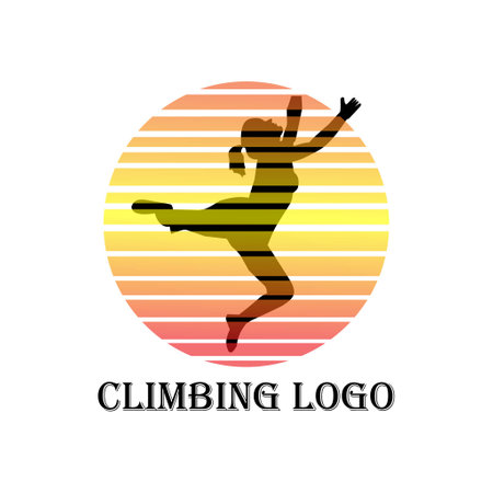 Climbing logo design conceptのイラスト素材