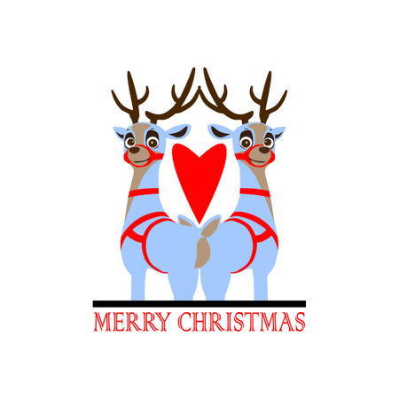 merry Christmas logo design concept templateのイラスト素材