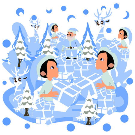 Santa clause Christmas design concept templateのイラスト素材