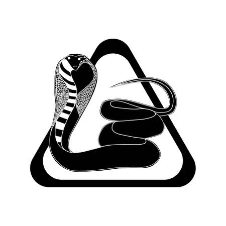 snake sketch isolated on white backgroundのイラスト素材