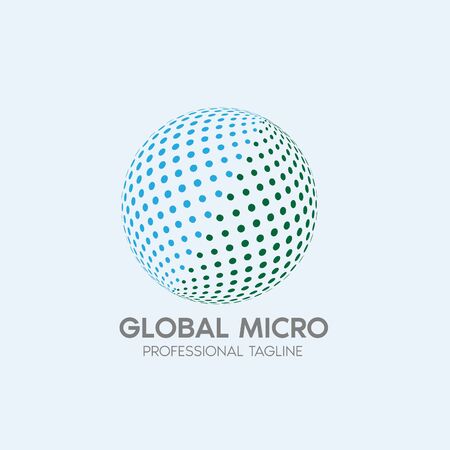 global micro logo design templateのイラスト素材