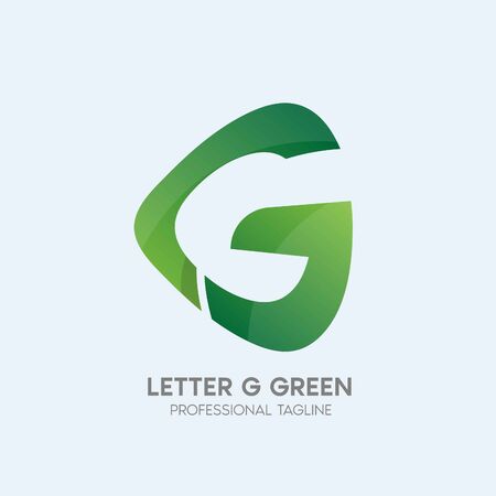 letter g green logo design templateのイラスト素材