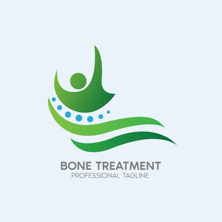 bone treatment logo design templateのイラスト素材