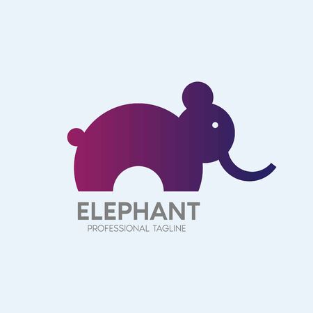 elephant logo design templateのイラスト素材