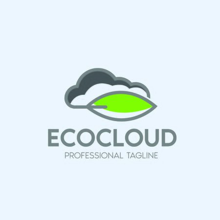 eco cloud vector logo design templateのイラスト素材