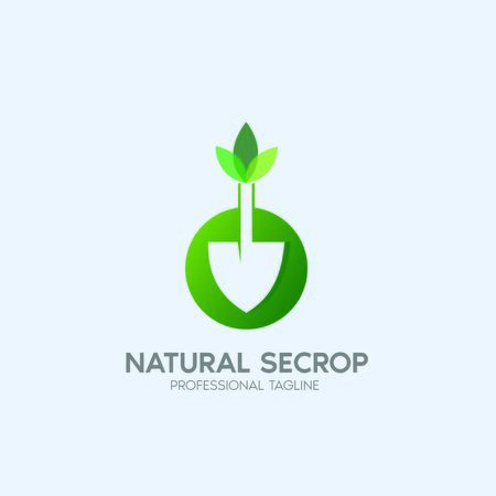 shovel vector logo design templateのイラスト素材