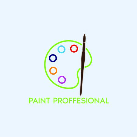 paint professional vector logo design templateのイラスト素材
