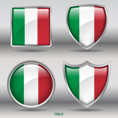 4 shapes collection icon useful for button or icon logo for graphic element or website elementのイラスト素材