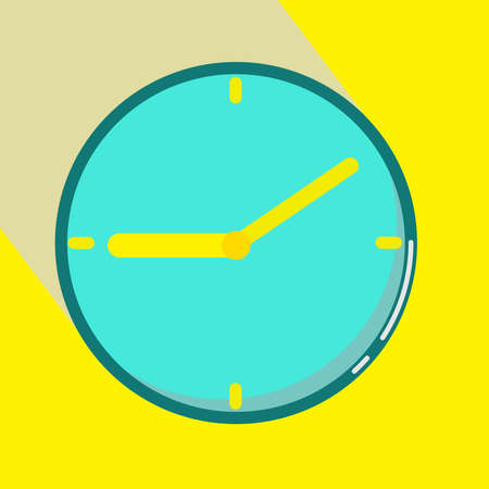Cartoon colorful clock illustration icon,  symbolのイラスト素材