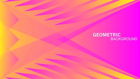 geometric background with pink yellow gradient colorful and combination triangleのイラスト素材