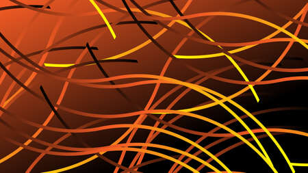chaotic abstract wave lines. orange background combined with chaotic abstract linesのイラスト素材