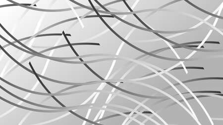 chaotic abstract wave lines. white background combined with chaotic abstract lines. white grey waveのイラスト素材