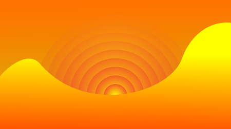 Abstract orange and circle background. Background circle wave frameのイラスト素材