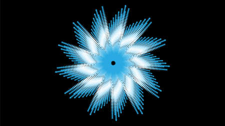 illustration of blue star ornament. blue star fractal ornament. blue mandala star illustration. symmetrical star ornamentのイラスト素材