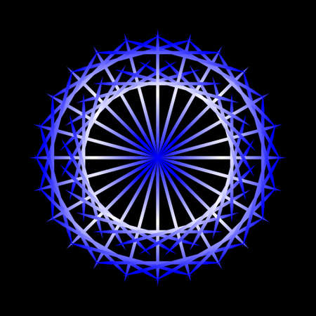 Abstract of fractal circular spiral transition.のイラスト素材