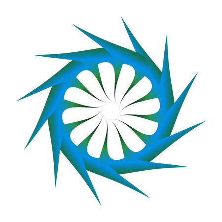 Floral symbol vector design in pastel colors. Pink flower logoのイラスト素材