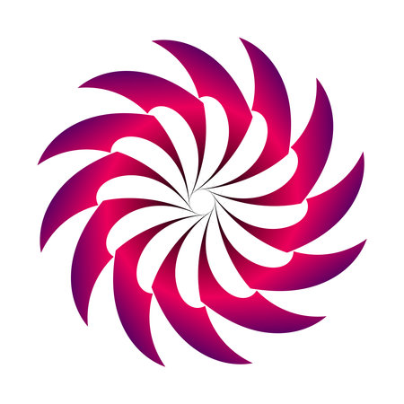 Floral symbol vector design in pastel colors. Pink flower logoのイラスト素材