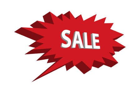 Red price tag label with percentage for sales marketing promotion iconのイラスト素材