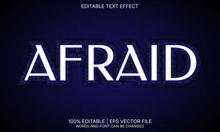 Afraid text effectのイラスト素材