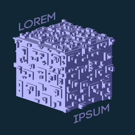 Abstract isometric Cube iconのイラスト素材